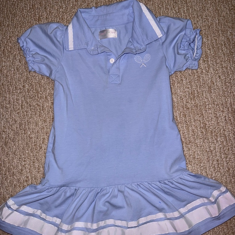 Light Blue Kids Polo Tennis Dress